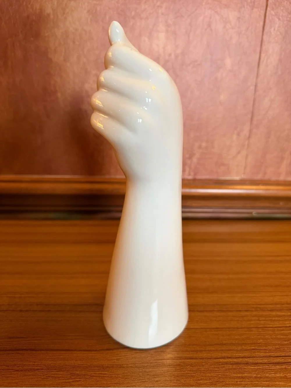 White Ceramic Arm Hand Bud Vase 9